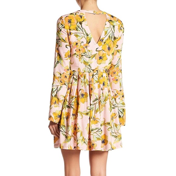 [ free people ]  tegan long sleeve floral dress - Picture 2 of 8